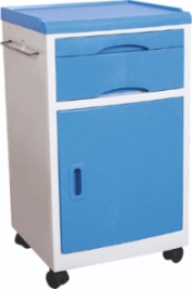 Hot Sale Medical Hospital Furniture ABS Bedside Locker with Wheels