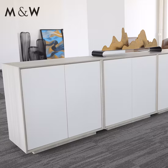 High Quality Modern No Handle Design Under Desk Melamine Wooden Mobile Pedestal Cabinet