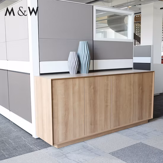 High Quality Modern No Handle Design Under Desk Melamine Wooden Mobile Pedestal Cabinet