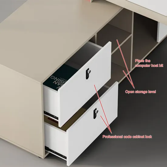 High Quality Modern Luxury Modern Office Furniture Boss Office File Cabinet Large Vertical Wooden File Cabinet