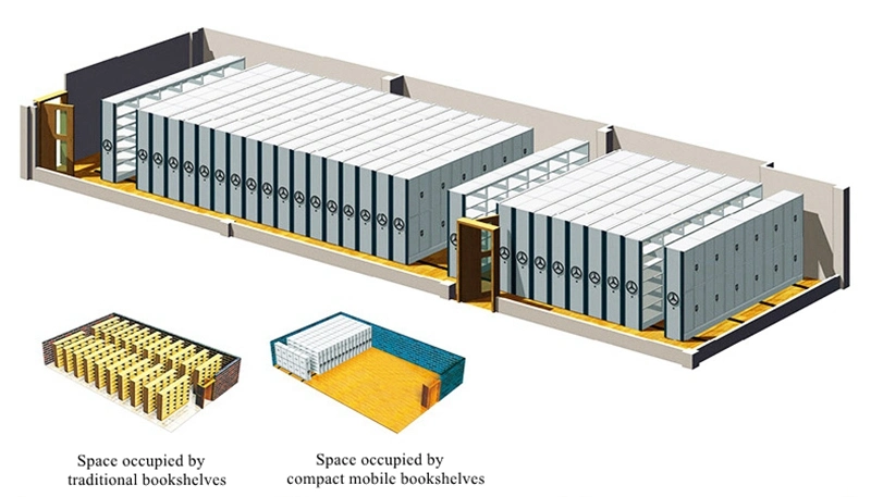 Archive Storage Shelving Movable Rack/Mobile Cabinet/Bookshelf/Office Furniture