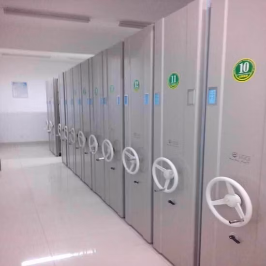 Rayonnage de stockage d'archives mobile personnalisé/armoire mobile compacte