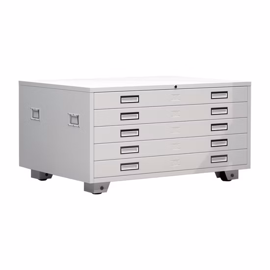 Armoire à journaux de stockage de fichiers de dessin de carte en métal réglable A0 et A1 à plusieurs tiroirs en métal