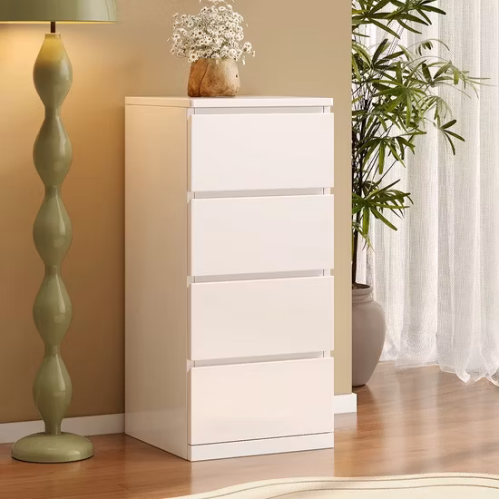 Classeur latéral en bois meuble de rangement de table de chevet avec deux tiroirs avec roulettes A4 F4