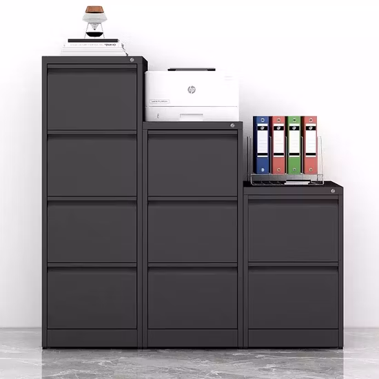 Classeurs verticaux Armoires en acier Armoire à tiroirs en métal Armoires de remplissage à 3 tiroirs