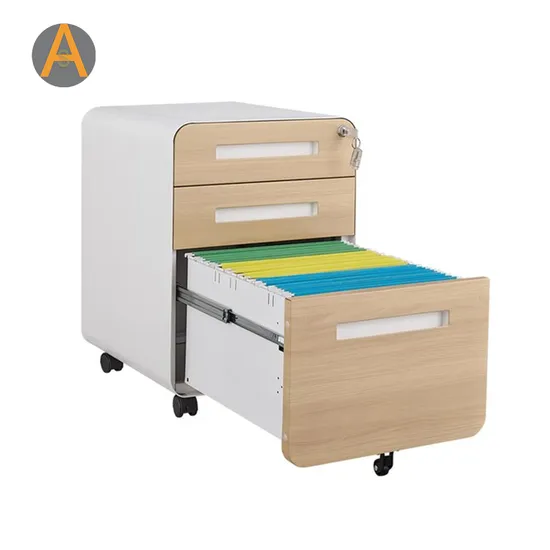 Classeur latéral en bois à 2 tiroirs avec serrure, classeur de rangement pour bureau à domicile